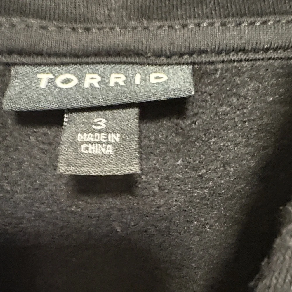 Torrid  Black Hooded Sweatshirt Longsleeve Dress 3 or 22/24 - Picture 9 of 13